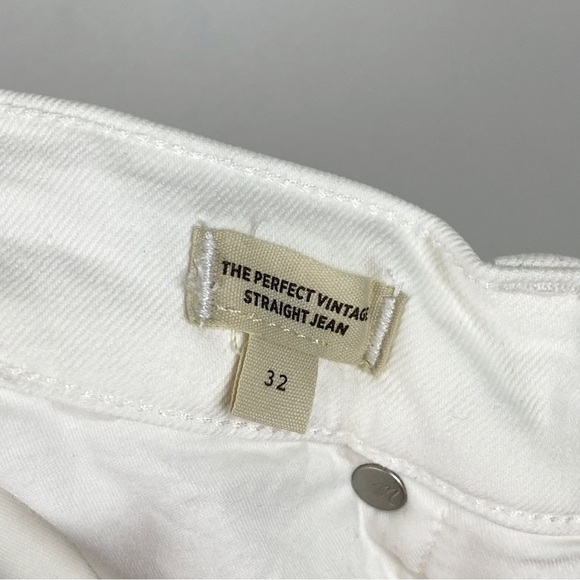 Madewell Perfect Vintage High Rise Straight Leg Jeans White Plus Size 32 NWT - Picture 10 of 11